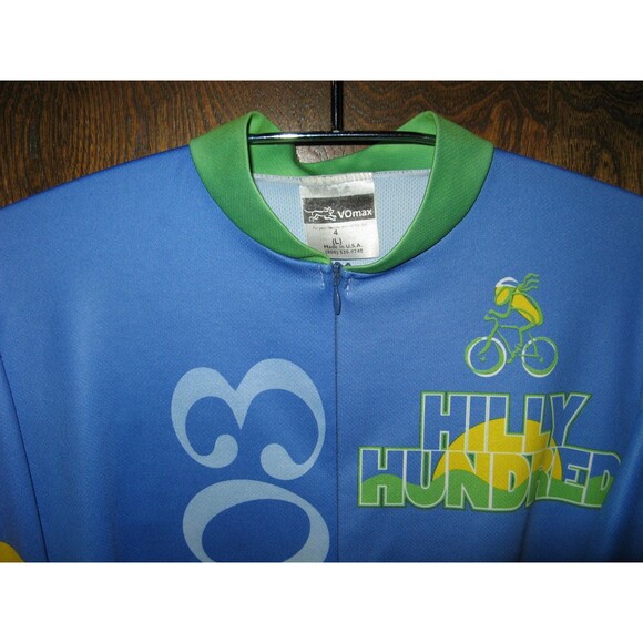 Vomax 2003 Hilly Hundred Cycling Bicycle Zip Front Jersey Mens L Riding USA - Picture 3 of 5